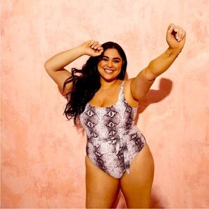 NWT Joe Fresh x Roxy Earle Snakeskin Print Swimsuit